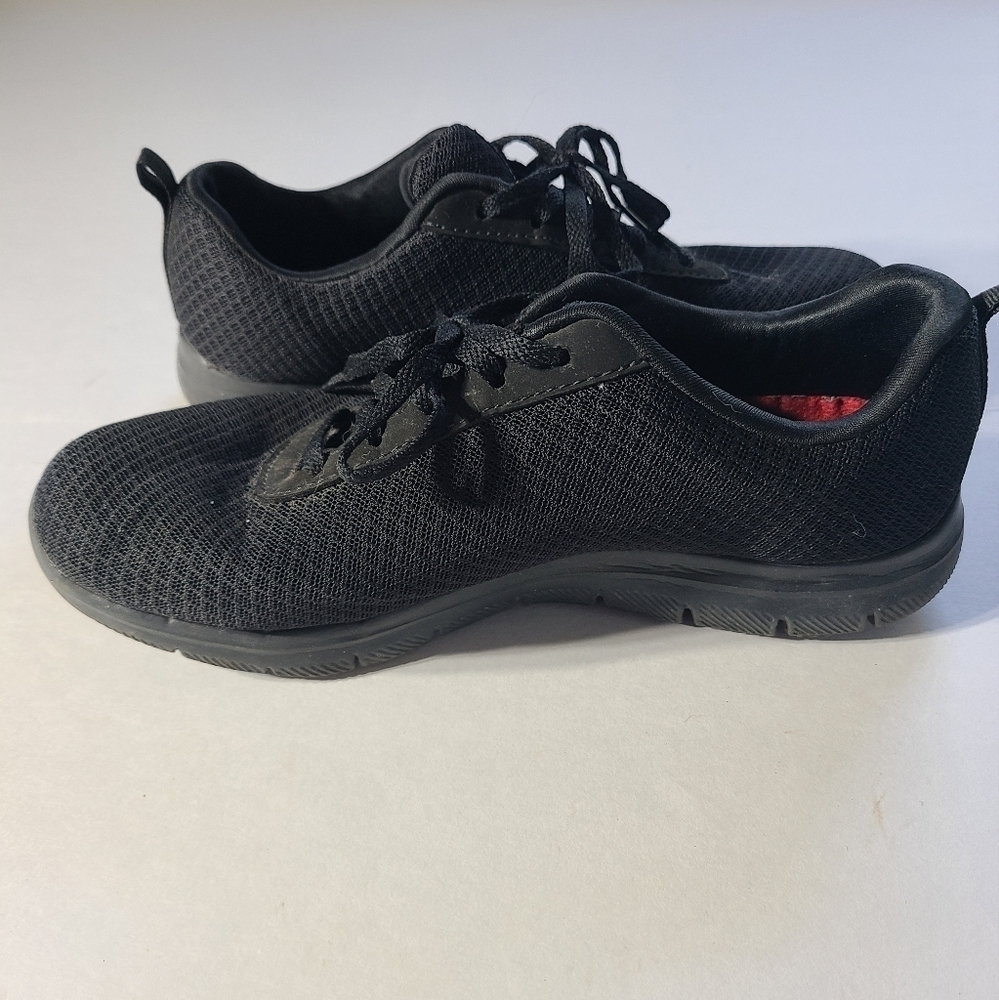 Skechers Work Wide Fit Slip Resistant Black Sneakers - Picture 5 of 10